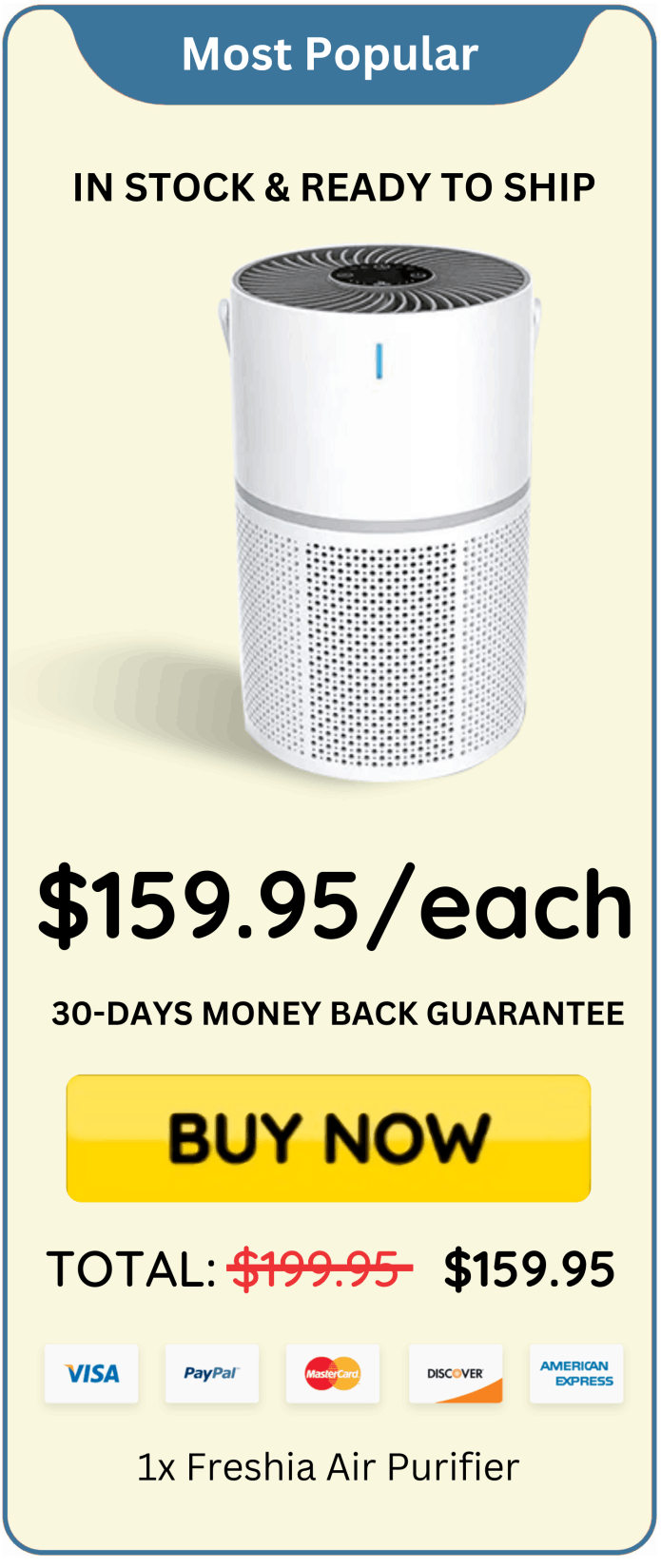 Freshia Air Purifier offer price 